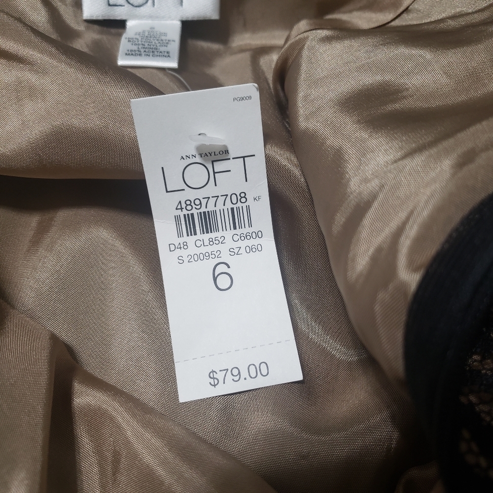 Ann Taylor Loft NWT Sz 6 Black Lace Flare Skirt - Picture 7 of 9